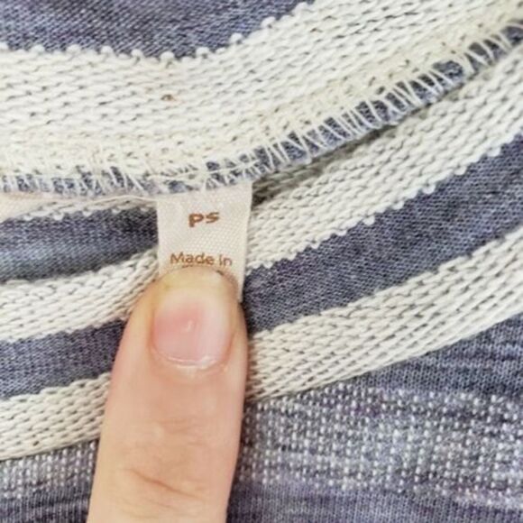 Sundance 3/4 Sleeve Cotton Striped Shirt Womens Petite Small PS - Picture 4 of 7